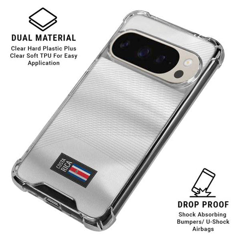 Costa Rica Soccer Flag Pixel 9/9 Pro Clear Case